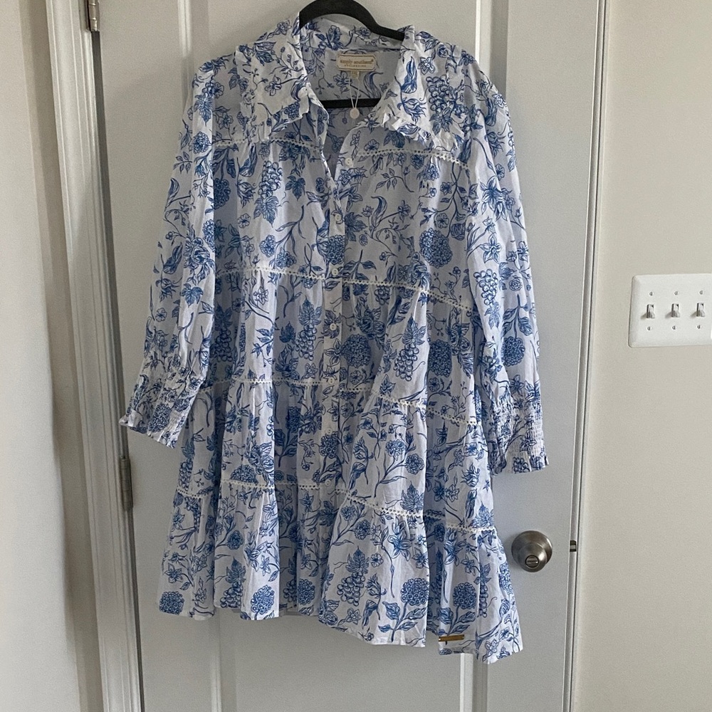 Simply Southern Blue and White Floral Dress